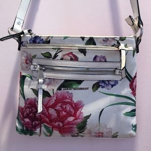 Dana Buchman White Floral Cross Body Purse